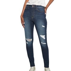 NWT SO Super High Rise Juniors Distressed Jeans Size 0